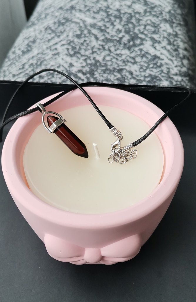 Siyah Mini Gotik Taş Kolye - Görsel 4