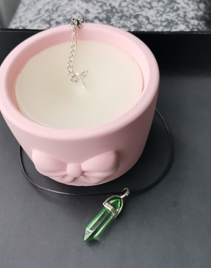 Yeşil Kristal Uçlu Midi Kolye - Görsel 2