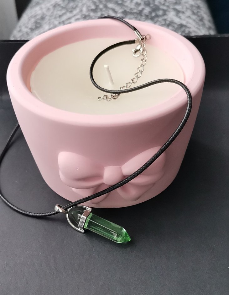 Yeşil Kristal Uçlu Midi Kolye - Görsel 3