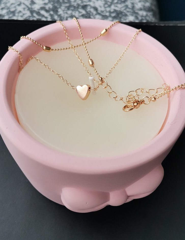 Uzun Zincir Detaylı Altın Kadın Kolye - Görsel 2