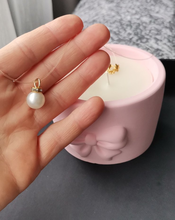 İnci Boncuklu Bohem Beyaz Kolye - Görsel 2