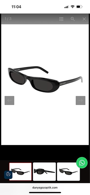 saint laurent SL 557 shade 001 kadın güneş gözlüğü