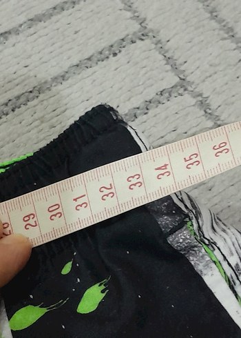 Yeşil Baskılı Erkek Mini Şort - Görsel 4