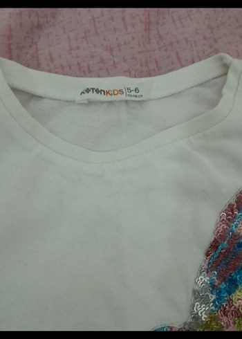 Kız Çocuk Uzun Kollu Örme Pamuk Tişört - Görsel 2