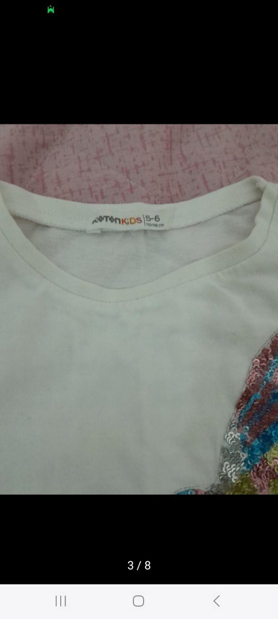 Kız Çocuk Uzun Kollu Örme Pamuk Tişört - Görsel 2