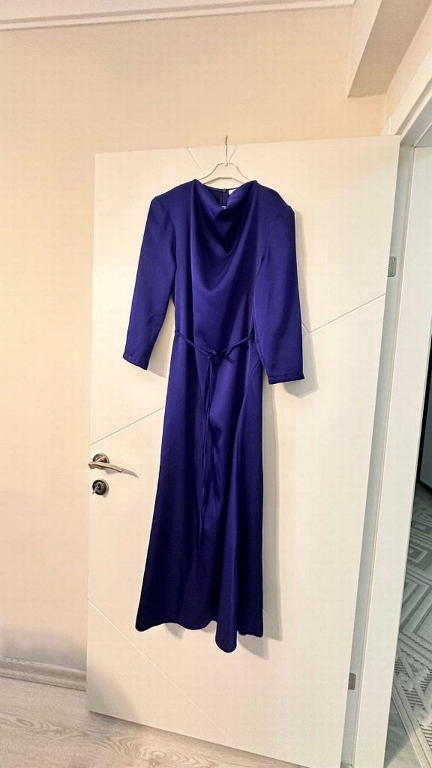 parlament mavisi elbise - Görsel 2