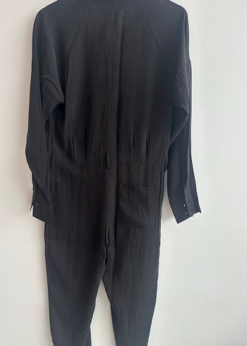 Academia Marka Siyah Kadın Uzun İpek Tulum - Görsel 3