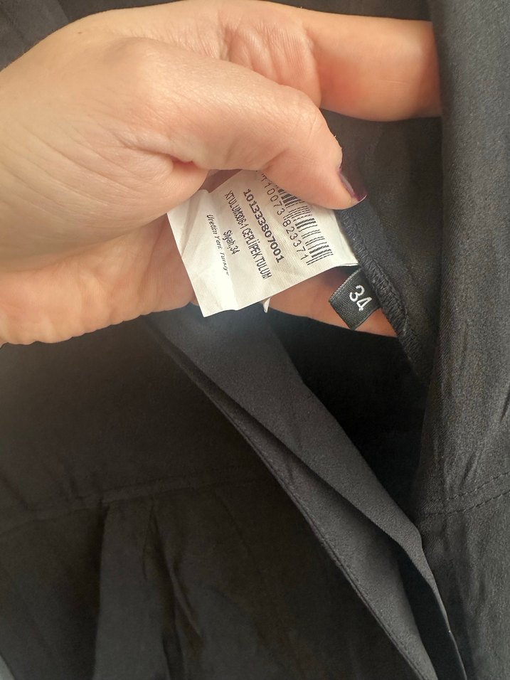 Academia Marka Siyah Kadın Uzun İpek Tulum - Görsel 4