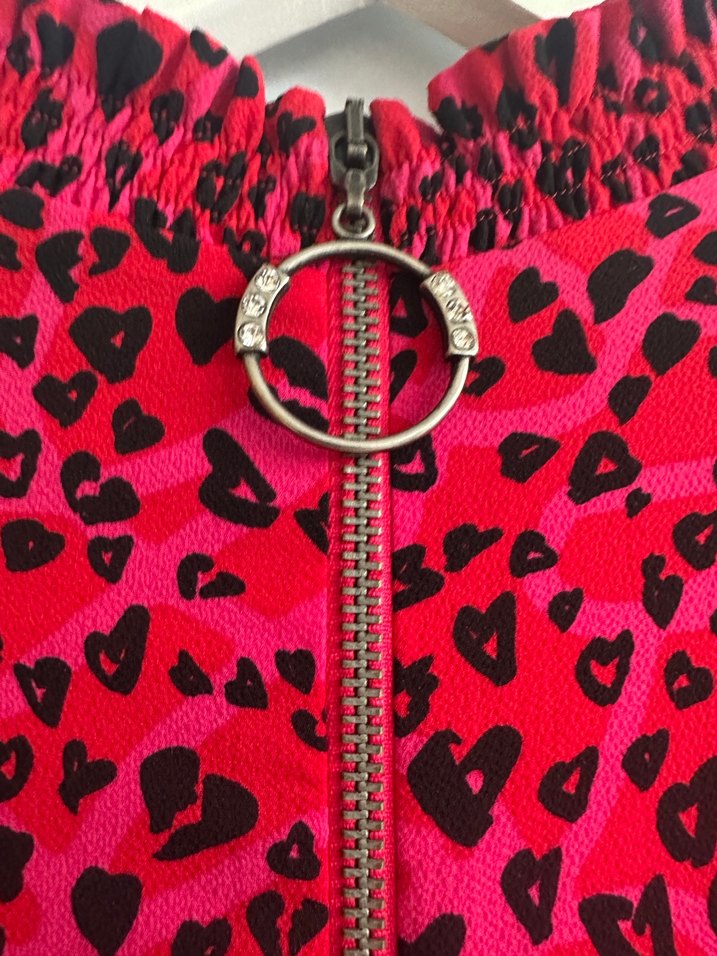 Academia Marka Desenli Kırmızı Elbise - Görsel 5