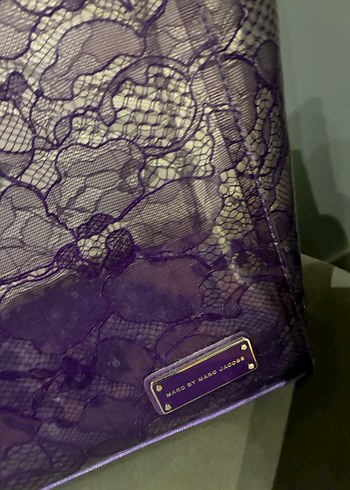 Marc Jacobs şeffaf Mor renkli yazlık Kadın Çanta - Görsel 2