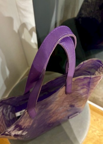 Marc Jacobs şeffaf Mor renkli yazlık Kadın Çanta - Görsel 4