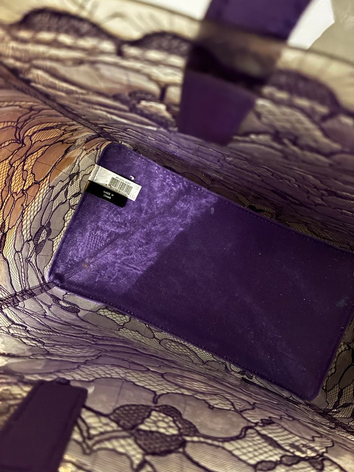 Marc Jacobs şeffaf Mor renkli yazlık Kadın Çanta - Görsel 3