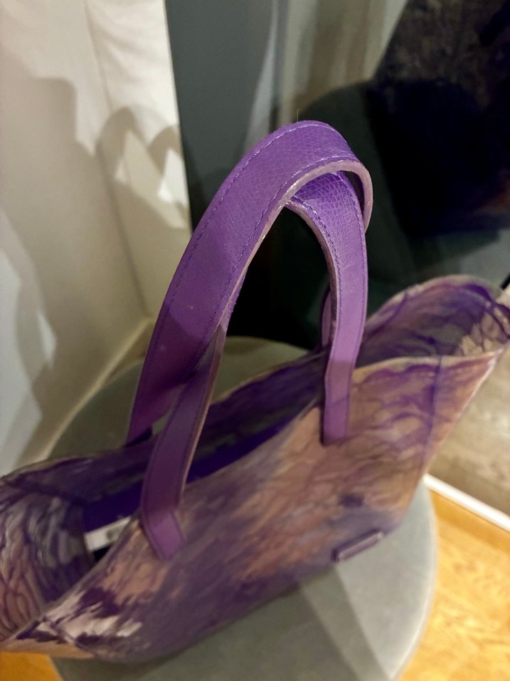 Marc Jacobs şeffaf Mor renkli yazlık Kadın Çanta - Görsel 4