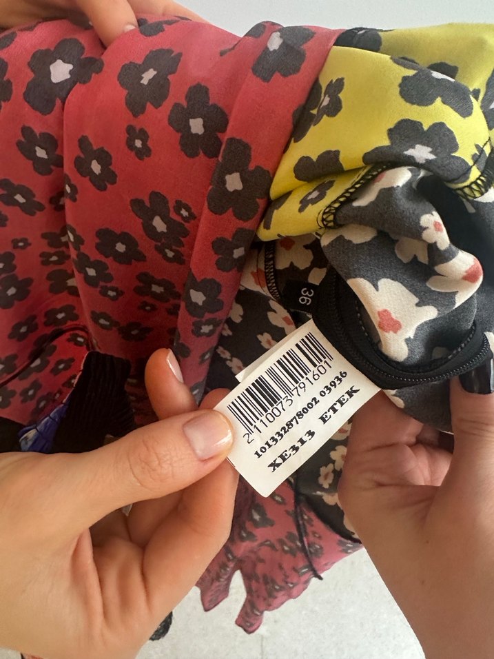 Beymen Academia Marka Çiçek Desenli Uzun Yırtmaçlı Midi Etek - Görsel 4