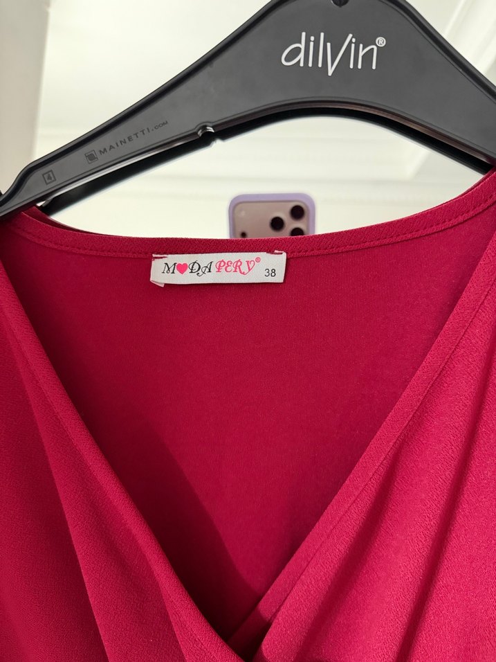 Bordo Gotik Uzun Elbise - Görsel 2