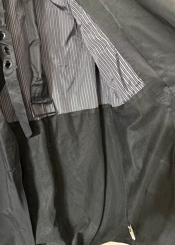 Kadın Siyah Midi Trençkot - Görsel 4