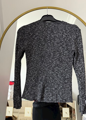 Gri V Yaka Triko Kadın Kazak - Görsel 3