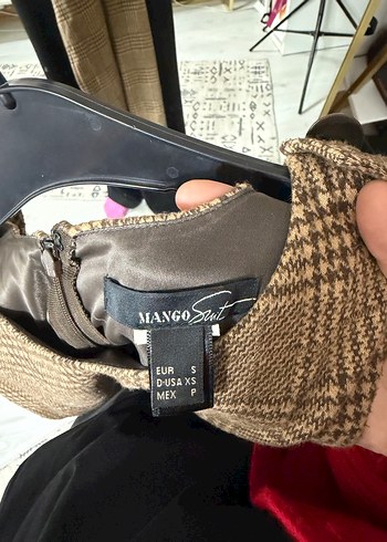 Kahverengi Kemerli Kareli Midi Elbise - Görsel 3