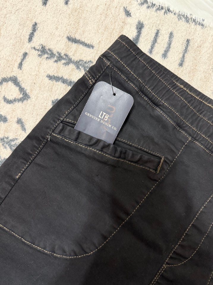 Siyah Rahat Kesim Mini Kot Şort - Görsel 2