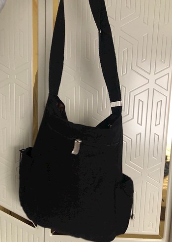 Siyah Baskılı Fermuarlı Kadın Çanta - Görsel 5