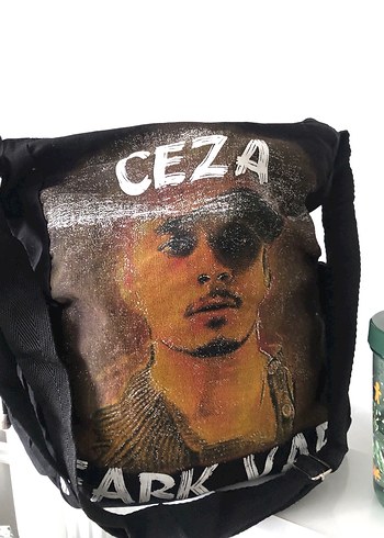 Siyah Baskılı Fermuarlı Kadın Çanta - Görsel 3