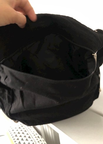 Siyah Baskılı Fermuarlı Kadın Çanta - Görsel 7