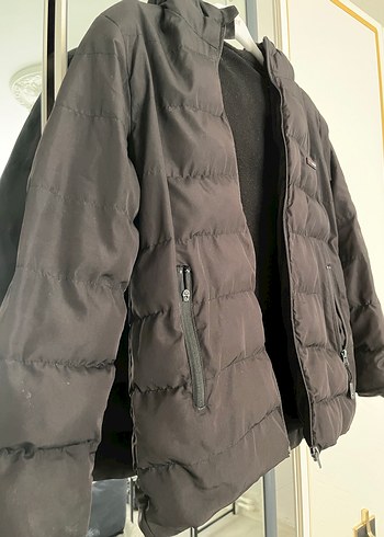 Siyah Fermuarlı Erkek Midi Mont - Görsel 5