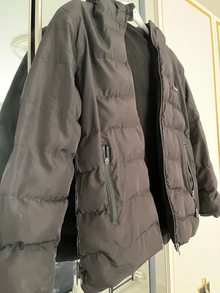 Siyah Fermuarlı Erkek Midi Mont - Görsel 5