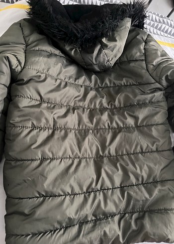 Gri Erkek Çocuk Kürklü Street Wear Mont - Görsel 2