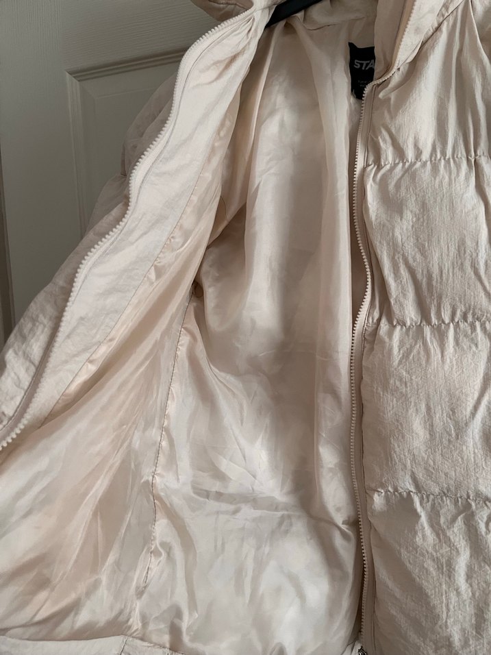 Bej Keten erkek şişme Mont - Görsel 3