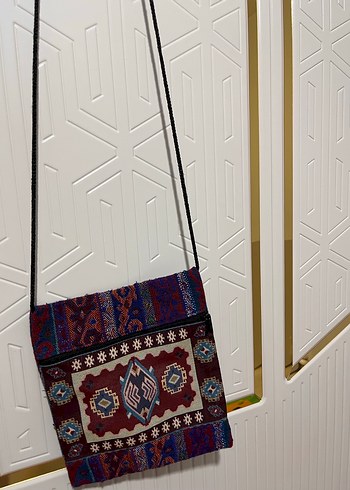 Bohem Desenli Fermuarlı Kadın Çanta - Görsel 4