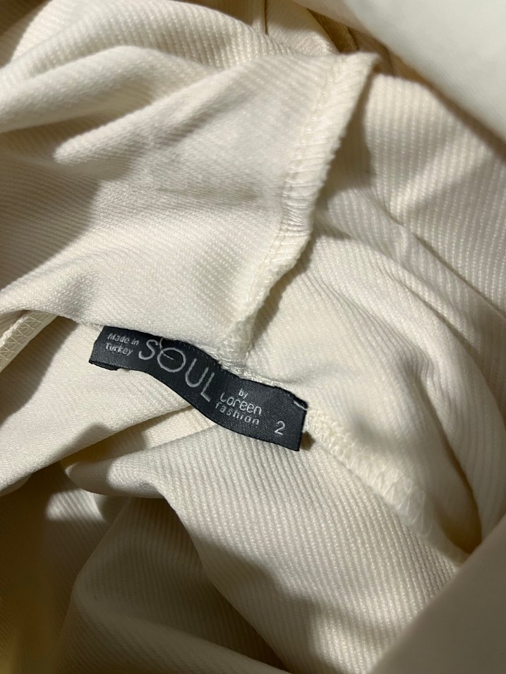 Kadın Beyaz Oversize Kapüşonlu Sweatshirt - Görsel 5