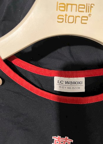 Kız Siyah Baskılı Kısa Kollu Tişört - Görsel 3