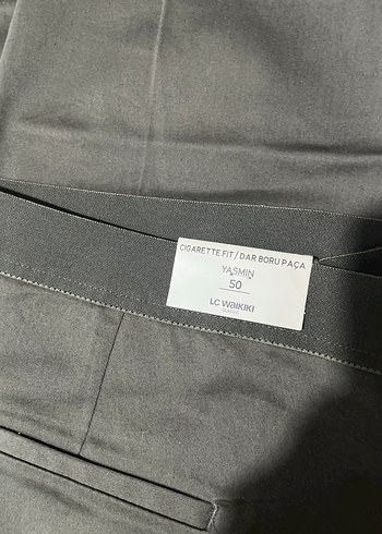 Kadın Haki Kumaş Pantolon Midi Boy - Görsel 4