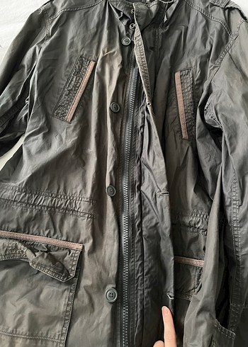 Gri Kemerli Midi erkek  trençkot - Görsel 8