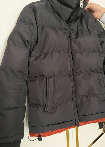 Erkek siyah şişme Mont - Görsel 2