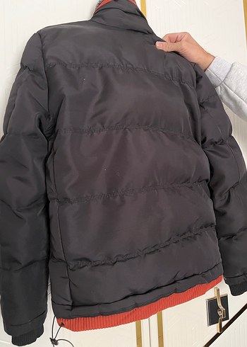 Erkek siyah şişme Mont - Görsel 6