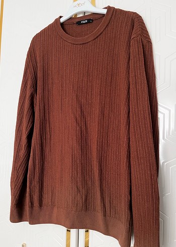 Kahverengi Erkek Uzun Kollu Triko Kazak - Görsel 3