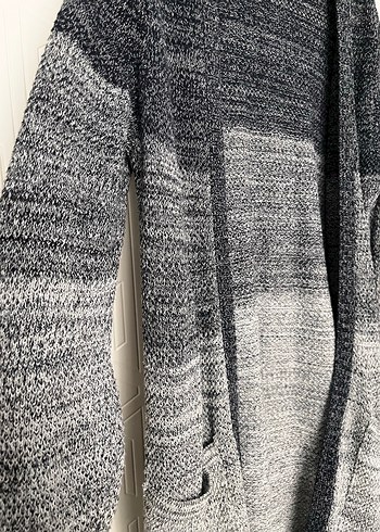 Gri Uzun erkek hırka - Görsel 3