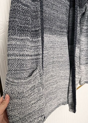 Gri Uzun erkek hırka - Görsel 4