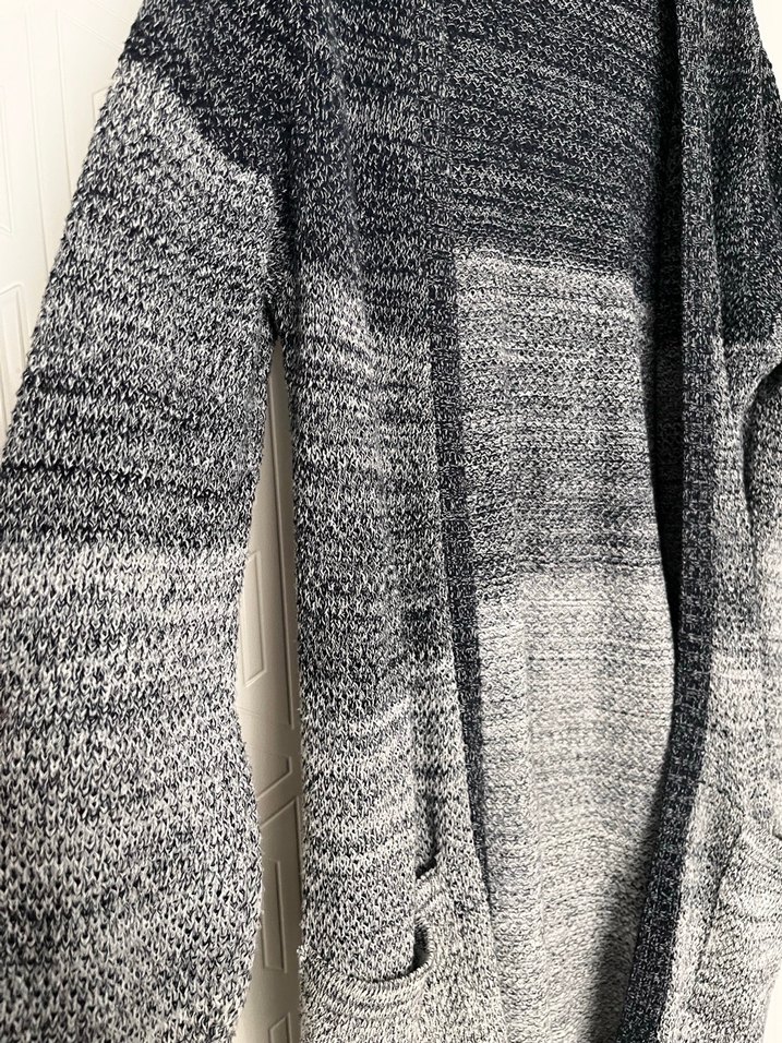 Gri Uzun erkek hırka - Görsel 3