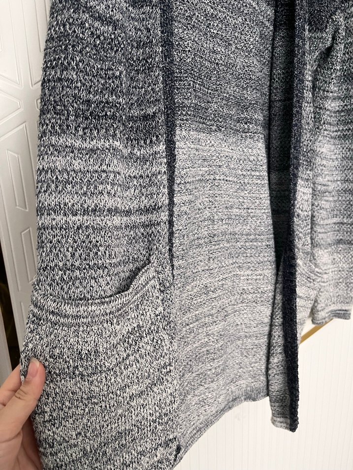 Gri Uzun erkek hırka - Görsel 4