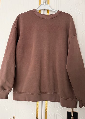 Kahverengi Kadın Süet Sweatshirt - Görsel 7