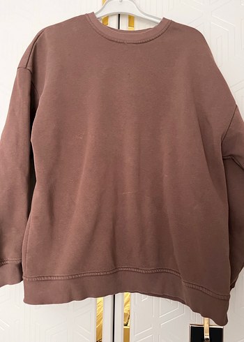 Kahverengi Kadın Süet Sweatshirt - Görsel 5
