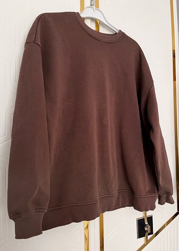 Kahverengi Kadın Süet Sweatshirt - Görsel 4