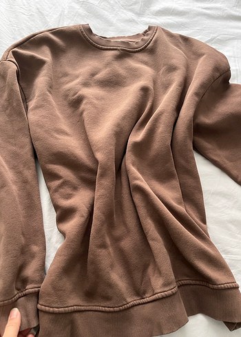 Kahverengi Kadın Süet Sweatshirt - Görsel 6