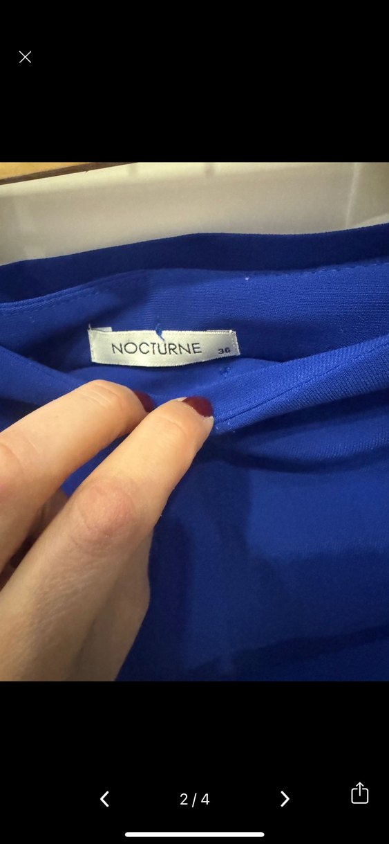 Mavi Kemerli Mini Etek - Görsel 2