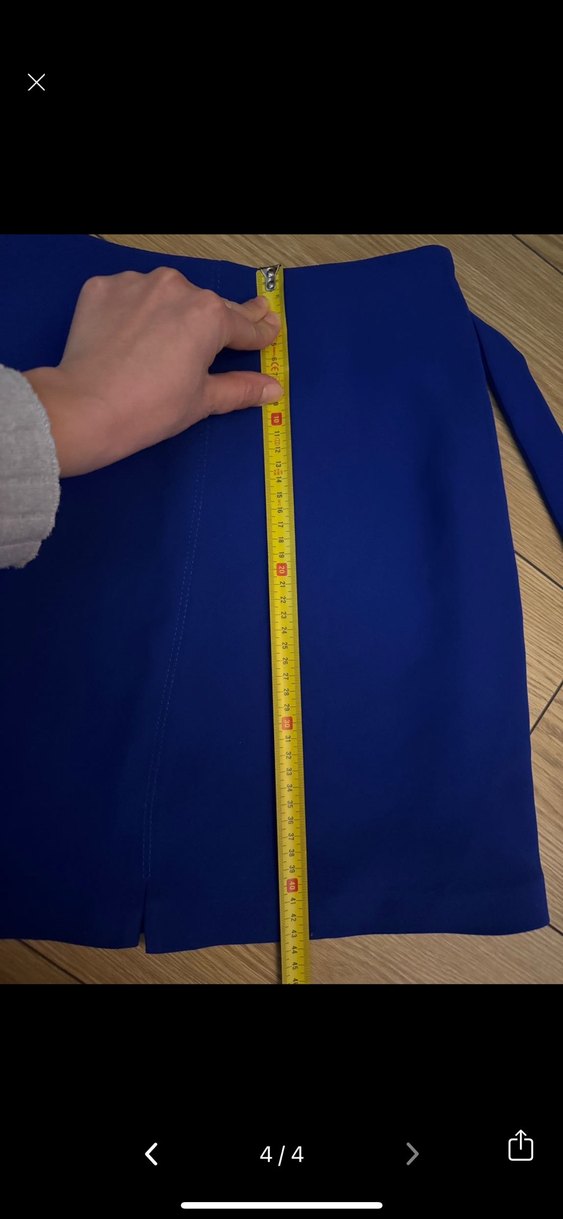 Mavi Kemerli Mini Etek - Görsel 4