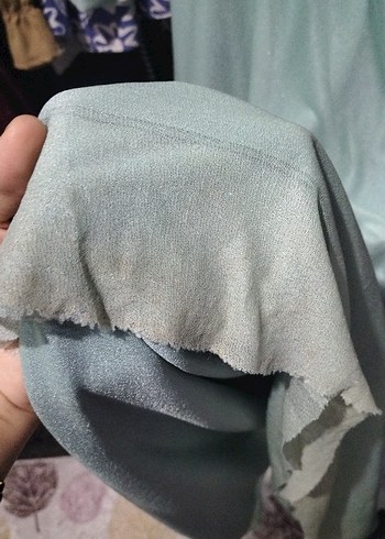 Kadın V Yaka Pileli Uzun Elbise - Görsel 4