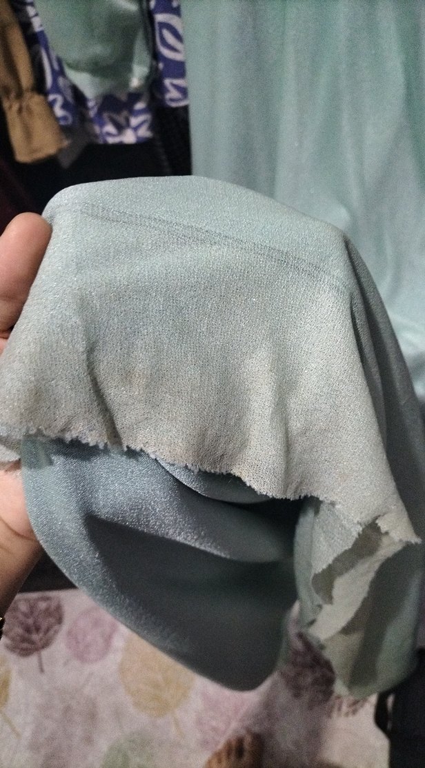 Kadın V Yaka Pileli Uzun Elbise - Görsel 4